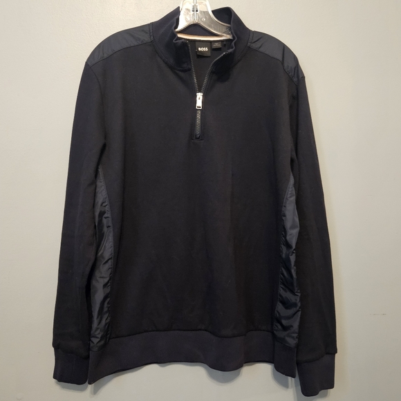 Boss Sidney Quarter-Zip Pullover large L dark blue - Picture 2 of 5
